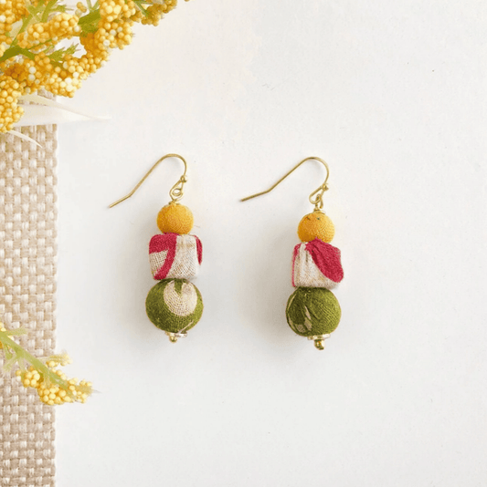 Kantha Shapes Drop Earrings - La Vie Est Belle