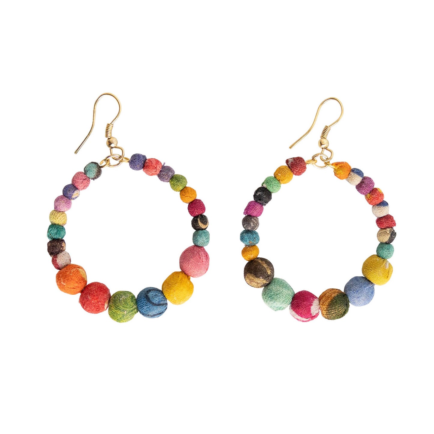 Kantha Veranda Hoops - La Vie Est Belle