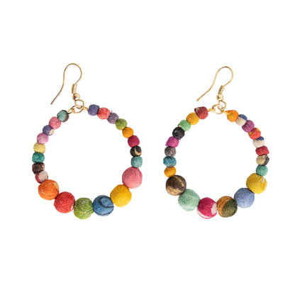 Kantha Veranda Hoops - La Vie Est Belle