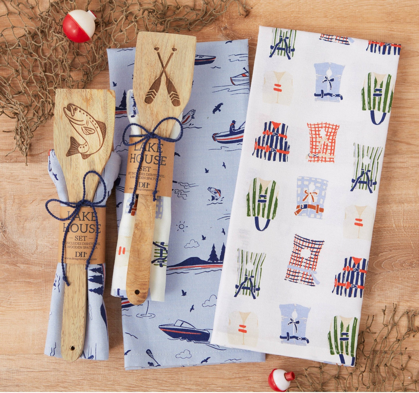 Lake House Dishtowel + Spatula Gift Set - Two Options - La Vie Est Belle