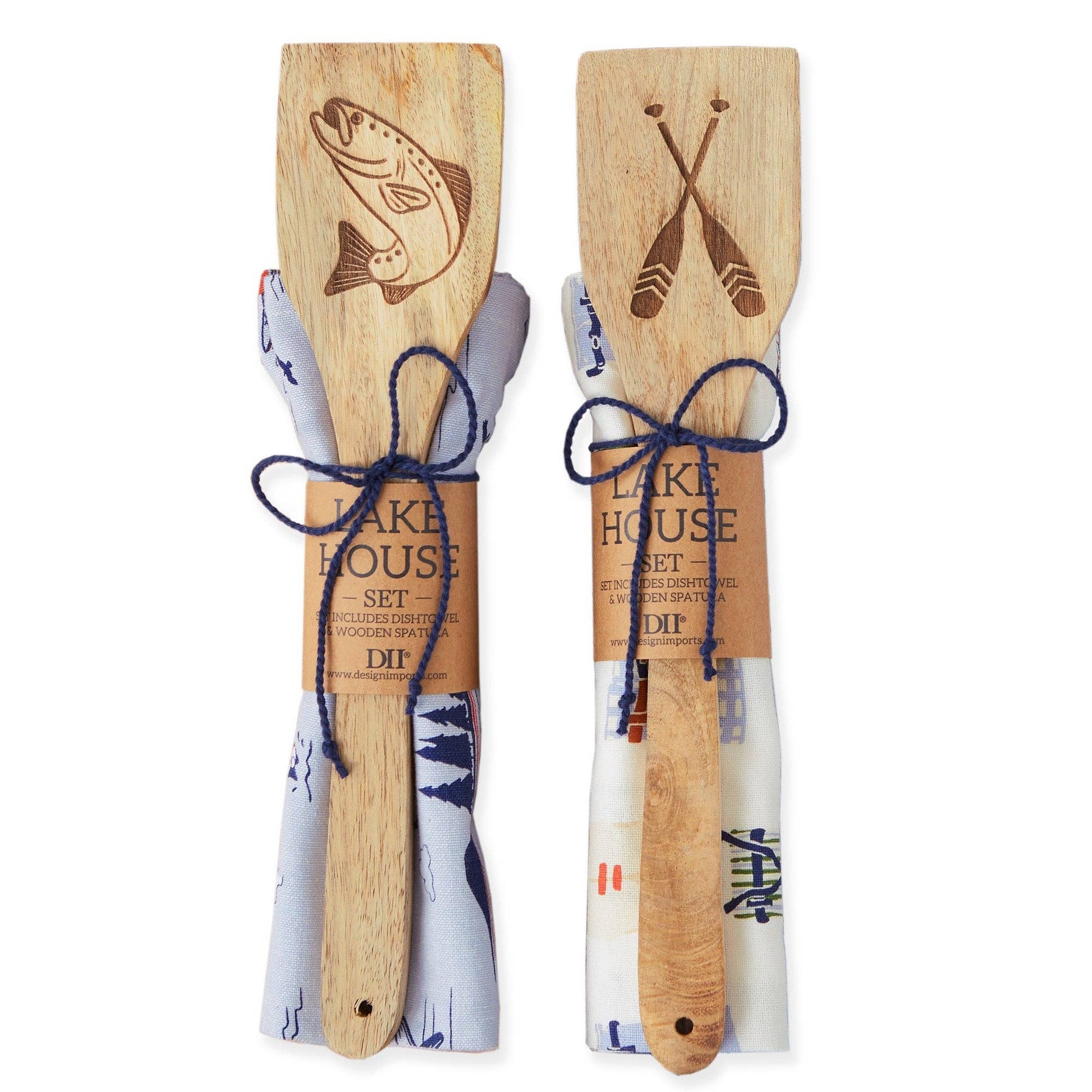 Lake House Dishtowel + Spatula Gift Set - Two Options - La Vie Est Belle