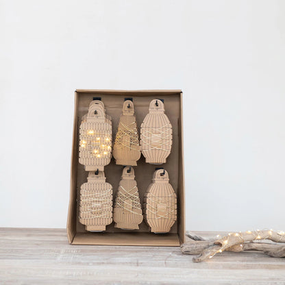 LED String Lights on 3 Styles of Paper Lantern Display Cards - La Vie Est Belle