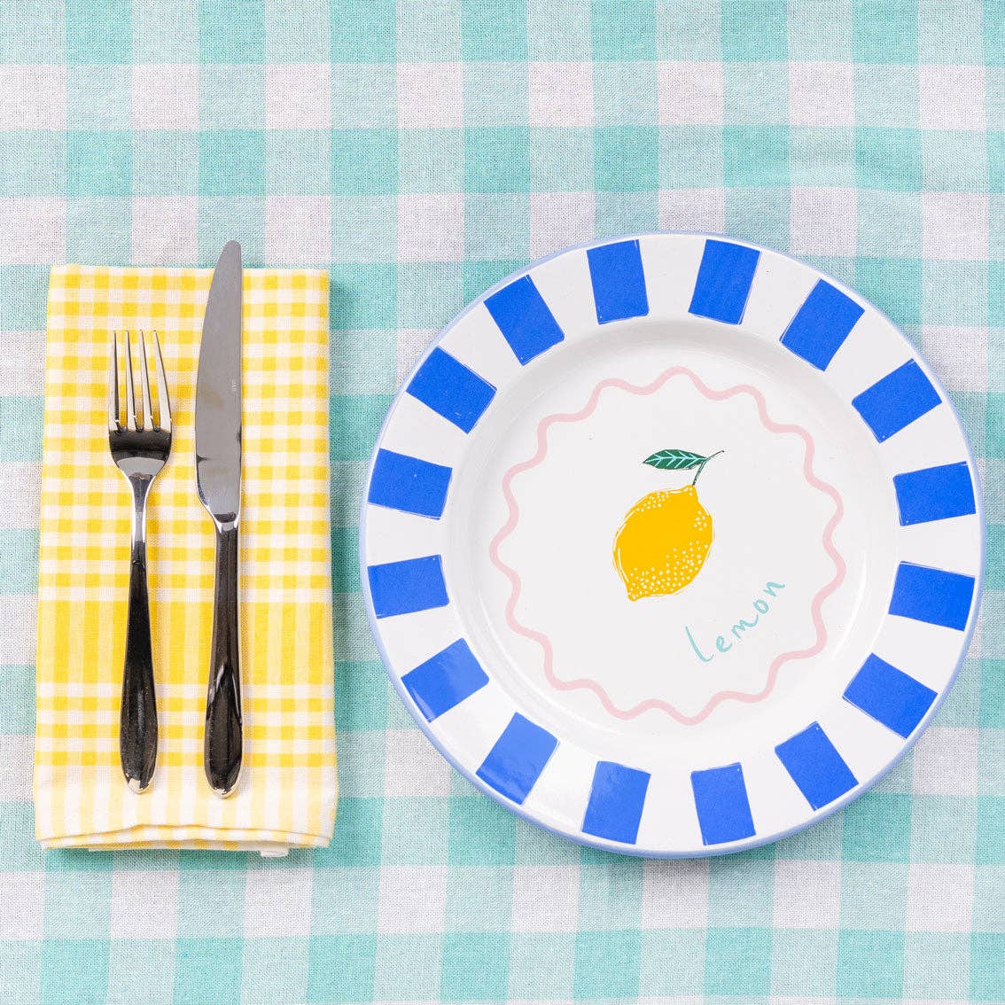 Lemon Enamel Plate - La Vie Est Belle