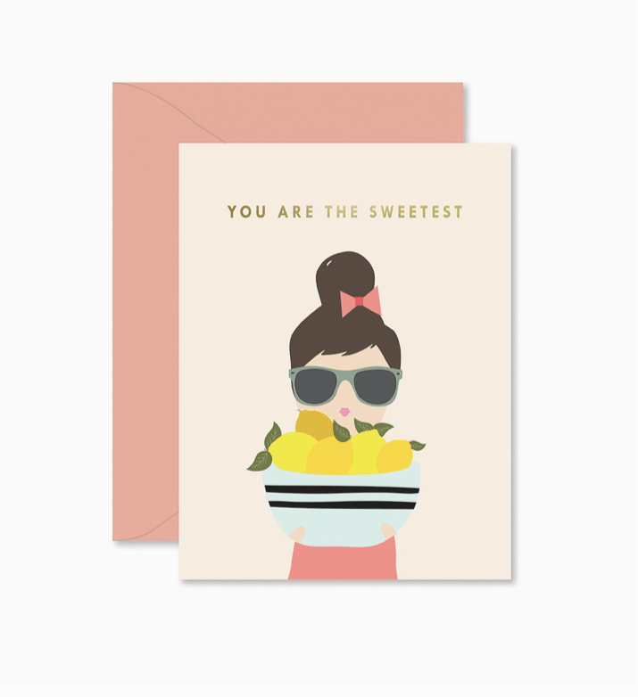 Lemon Lady Thank You Greeting Card - La Vie Est Belle