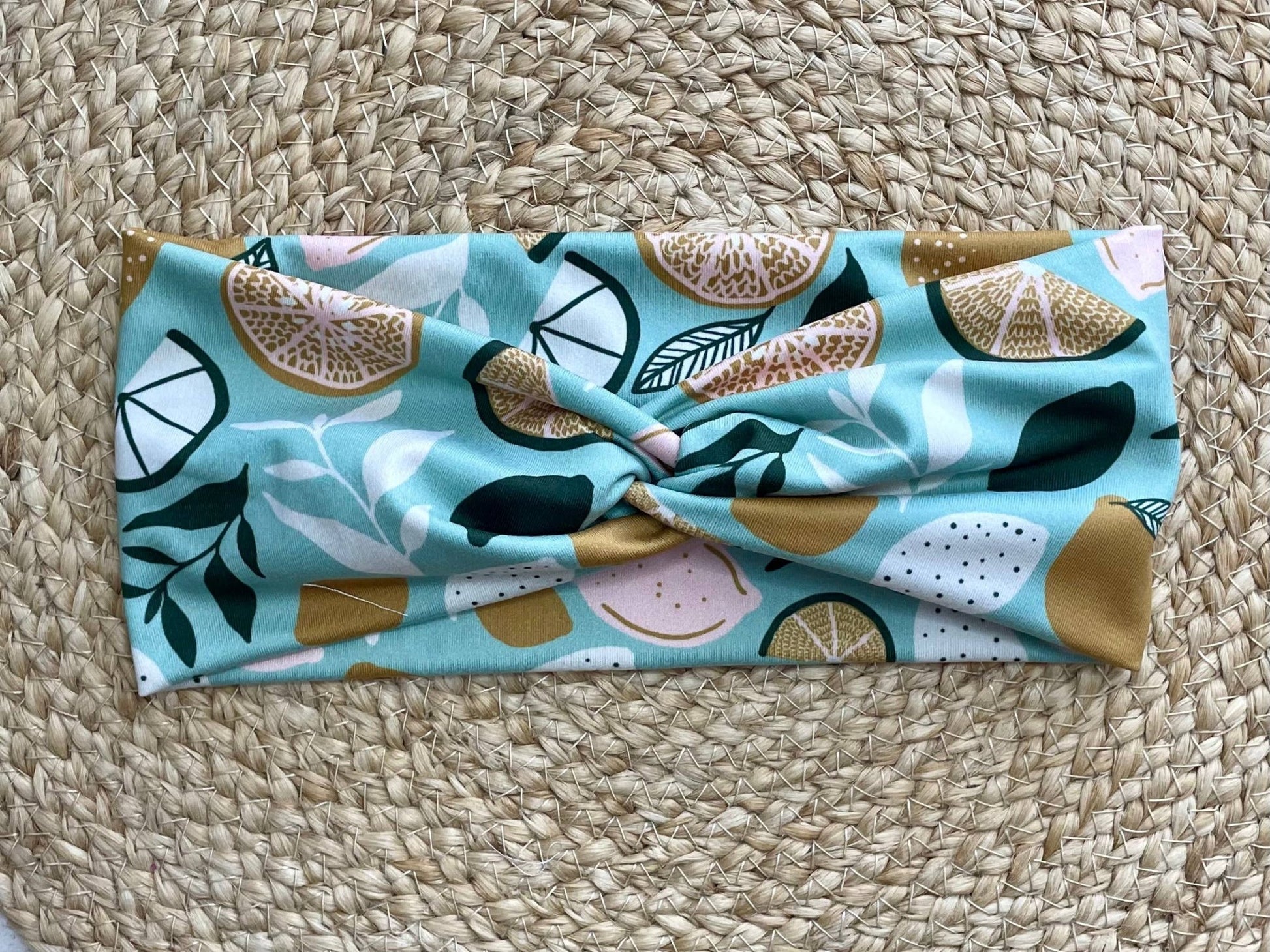 Lemon Lime Knit Twist Headband - La Vie Est Belle