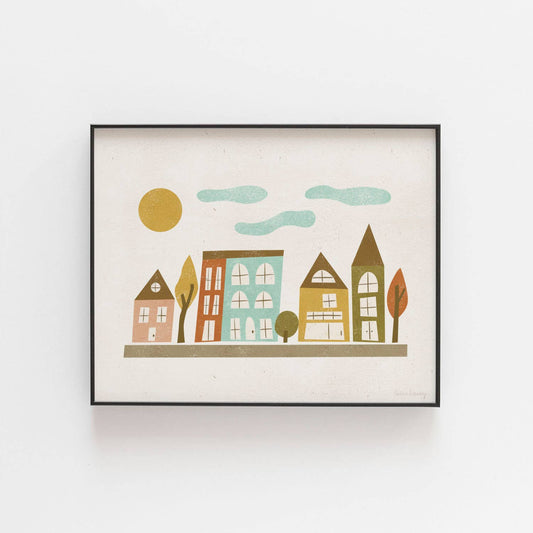 Little Town Wall Art Print - La Vie Est Belle