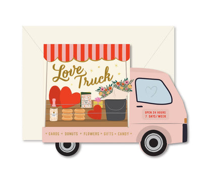 Love Truck Greeting Card - La Vie Est Belle