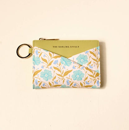 Luxe Pocket Wallet–Poppin' Petals Aqua - La Vie Est Belle