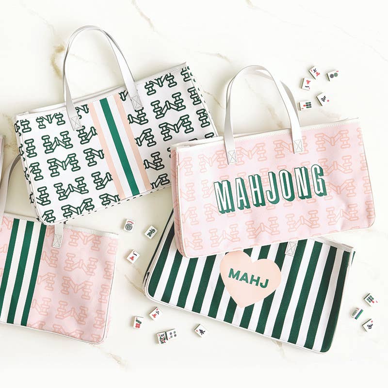 Mahjong Canvas Tote - Mahj Heart - La Vie Est Belle