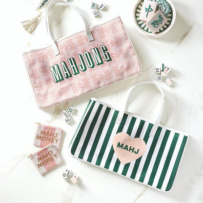 Mahjong Canvas Tote - Mahj Heart - La Vie Est Belle