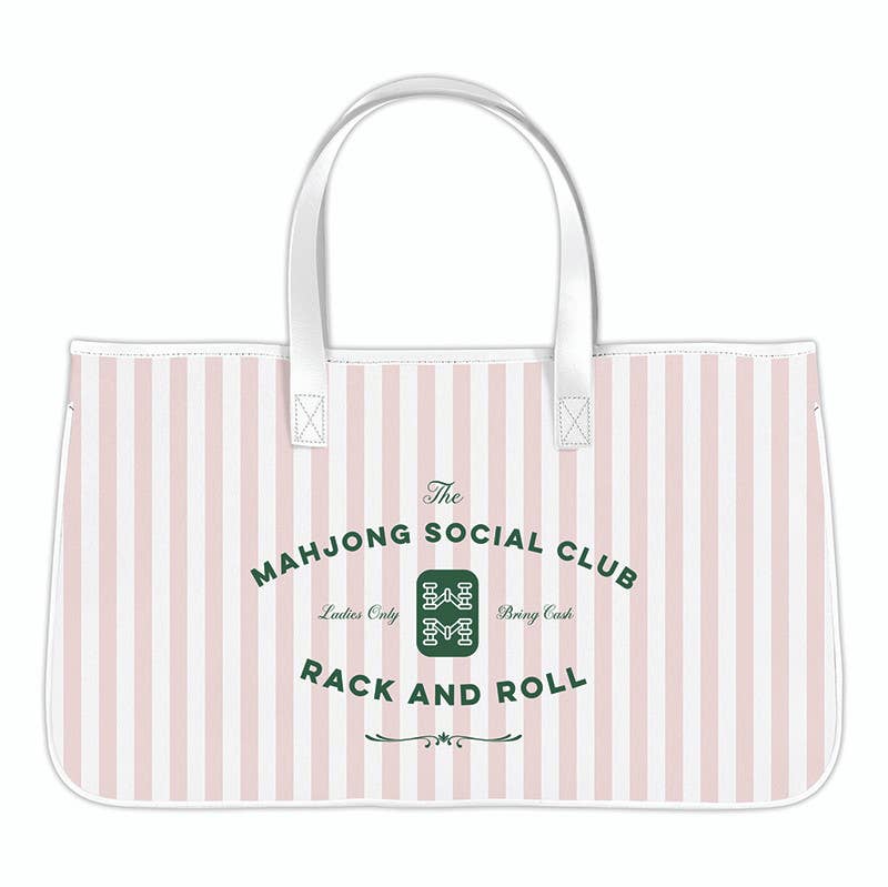 Mahjong Canvas Tote - Mahjong Social Club - La Vie Est Belle