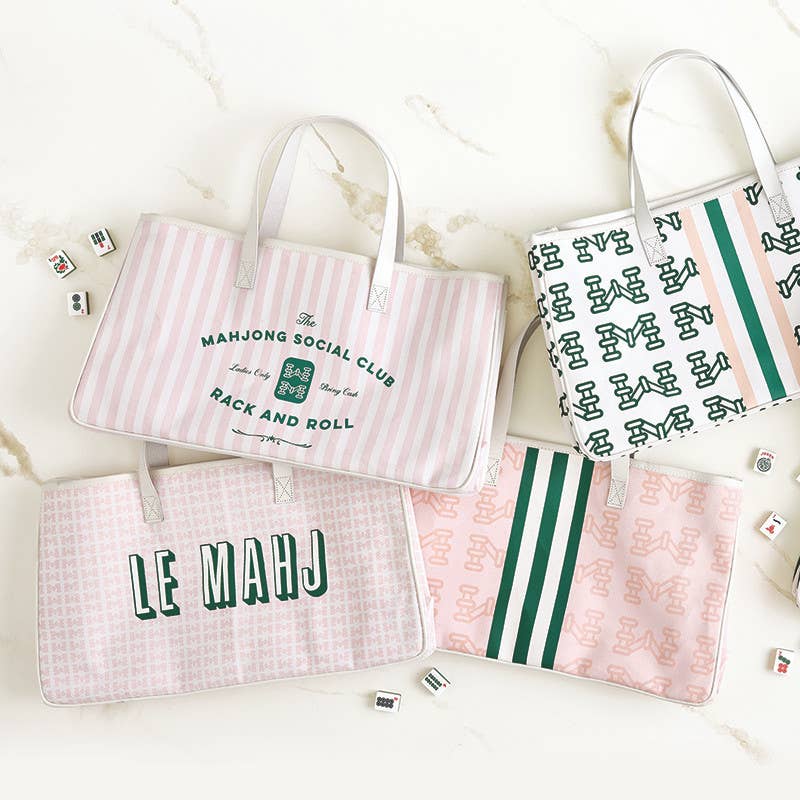 Mahjong Canvas Tote - Mahjong Social Club - La Vie Est Belle