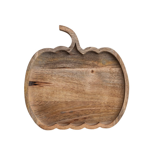 Mango Wood Pumpkin Shaped Cheese/Serving Board, Natural - La Vie Est Belle