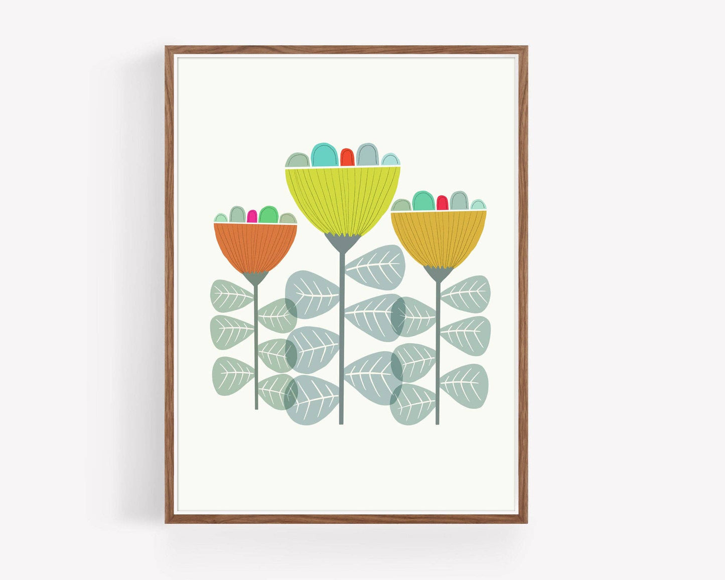 Mid Mod Garden No. 5 - Scandinavian Wall Art - La Vie Est Belle
