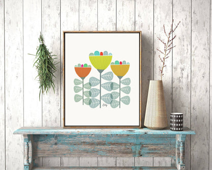 Mid Mod Garden No. 5 - Scandinavian Wall Art - La Vie Est Belle