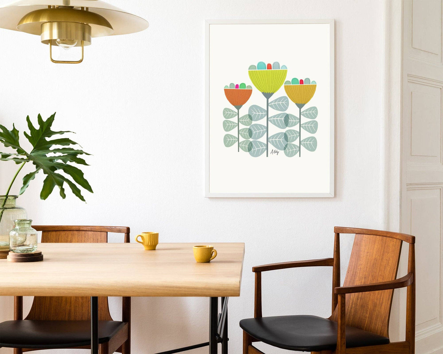 Mid Mod Garden No. 5 - Scandinavian Wall Art - La Vie Est Belle