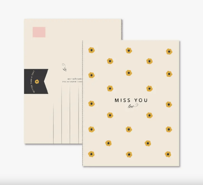 Miss You Floral Greeting Card - La Vie Est Belle