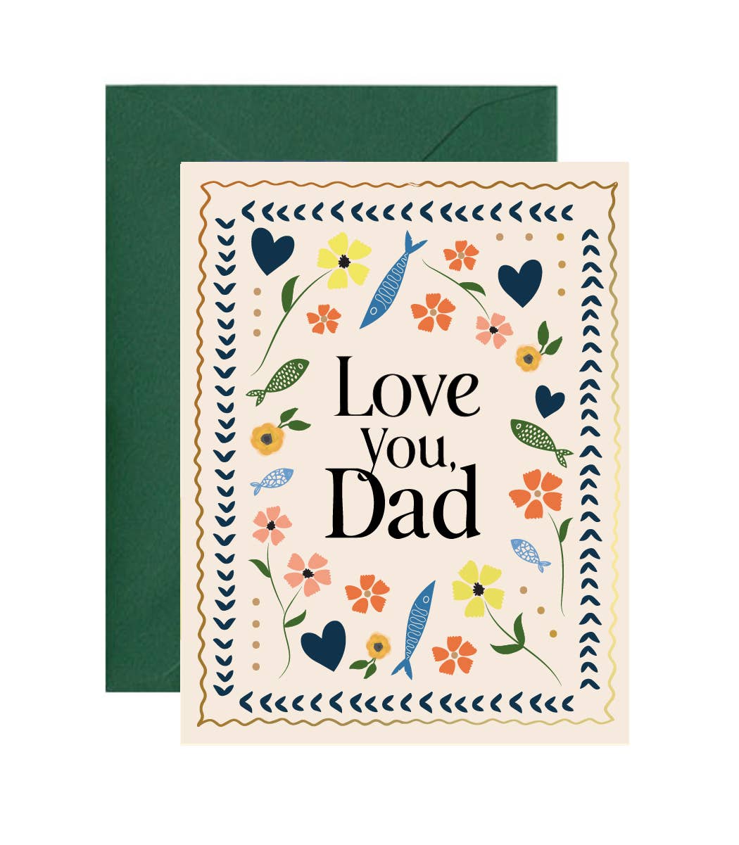 Mosaic Dad Floral Father's Day Greeting Card - La Vie Est Belle