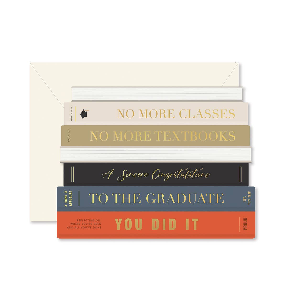 No More Books Graduation Card - La Vie Est Belle