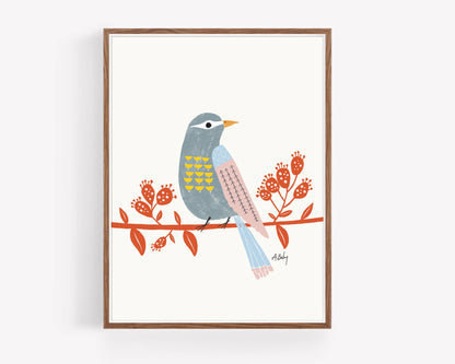 Observing Birdie - Scandinavian Wall Art - La Vie Est Belle
