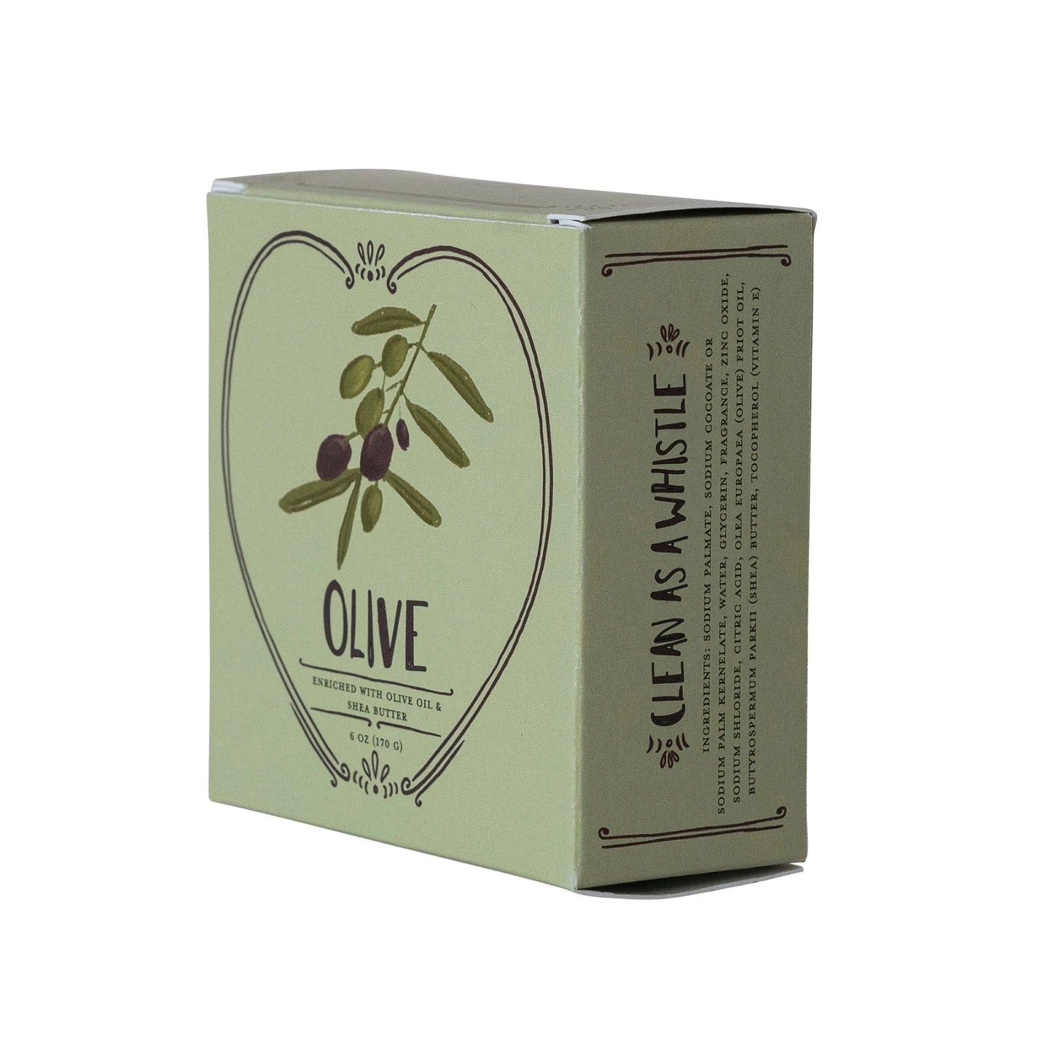 Olive Scented Olive Oil & Shea Butter Triple Milled Heart Shaped Bar Soap - La Vie Est Belle