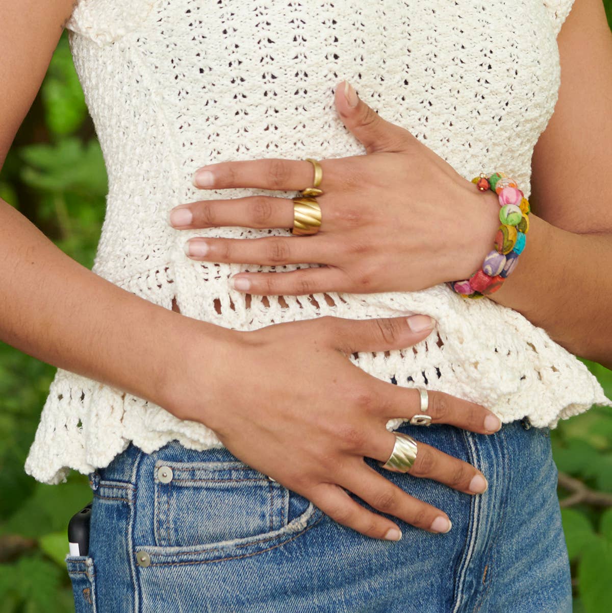 Open Triangle Wrap Ring - Silver - La Vie Est Belle