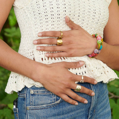 Open Triangle Wrap Ring - Silver - La Vie Est Belle
