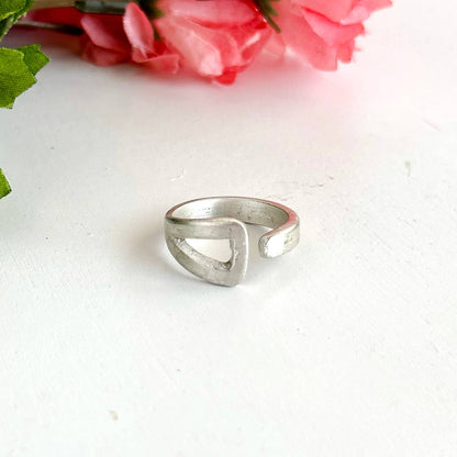 Open Triangle Wrap Ring - Silver - La Vie Est Belle