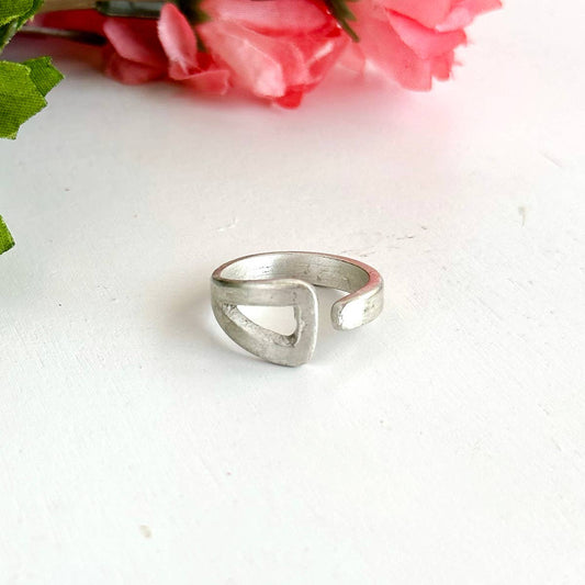 Open Triangle Wrap Ring - Silver - La Vie Est Belle