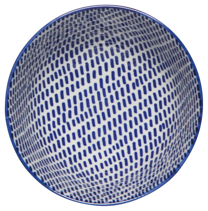 Orange Blue Blossom Stamped Bowl 4 Inch - La Vie Est Belle