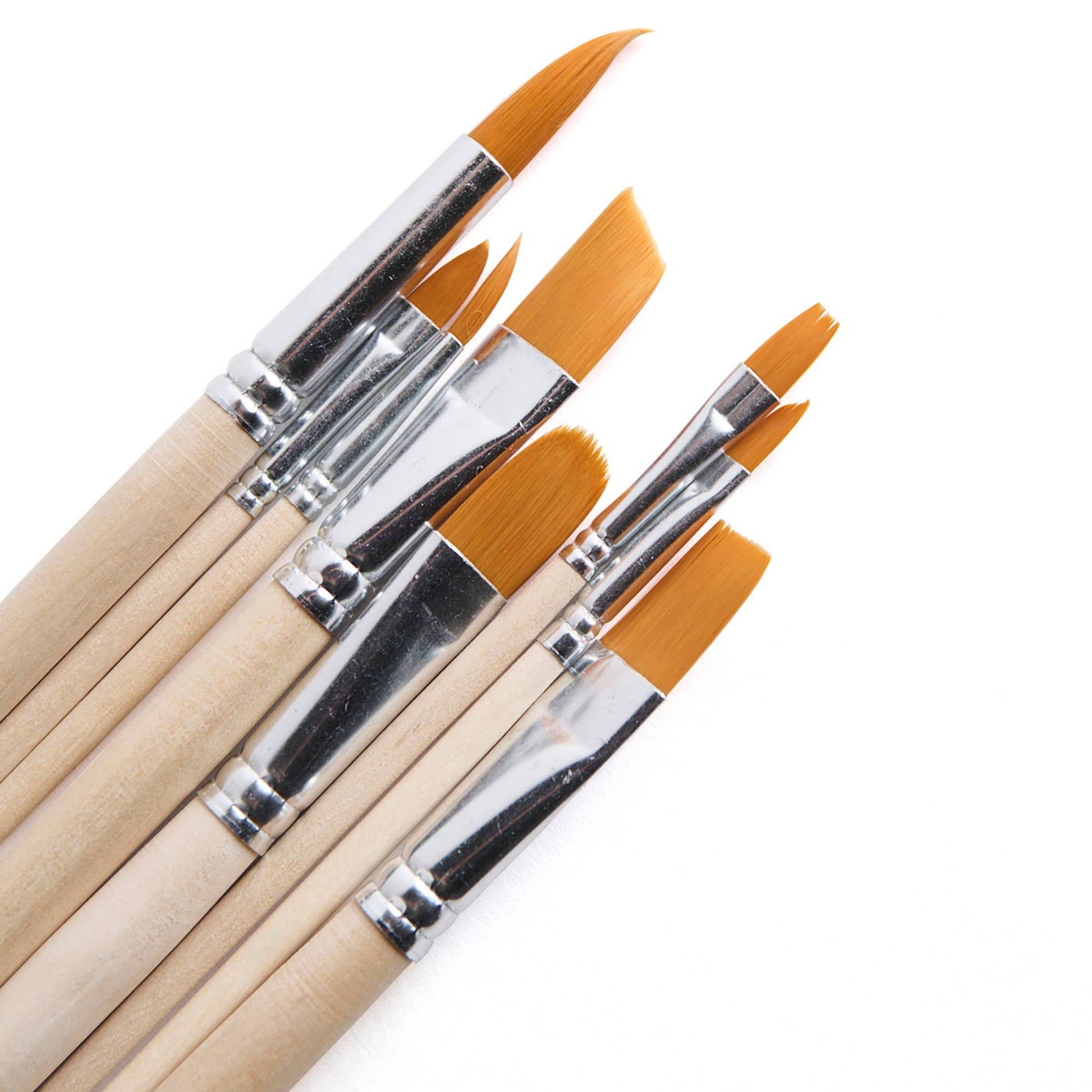 Paintbrush Set - Nylon Filament w/ Button Closure 8 Assorted - La Vie Est Belle