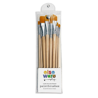 Paintbrush Set - Nylon Filament w/ Button Closure 8 Assorted - La Vie Est Belle