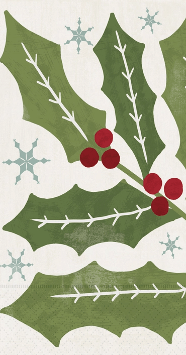 Paper Guest Towels 20ct Winter Berry Christmas - La Vie Est Belle