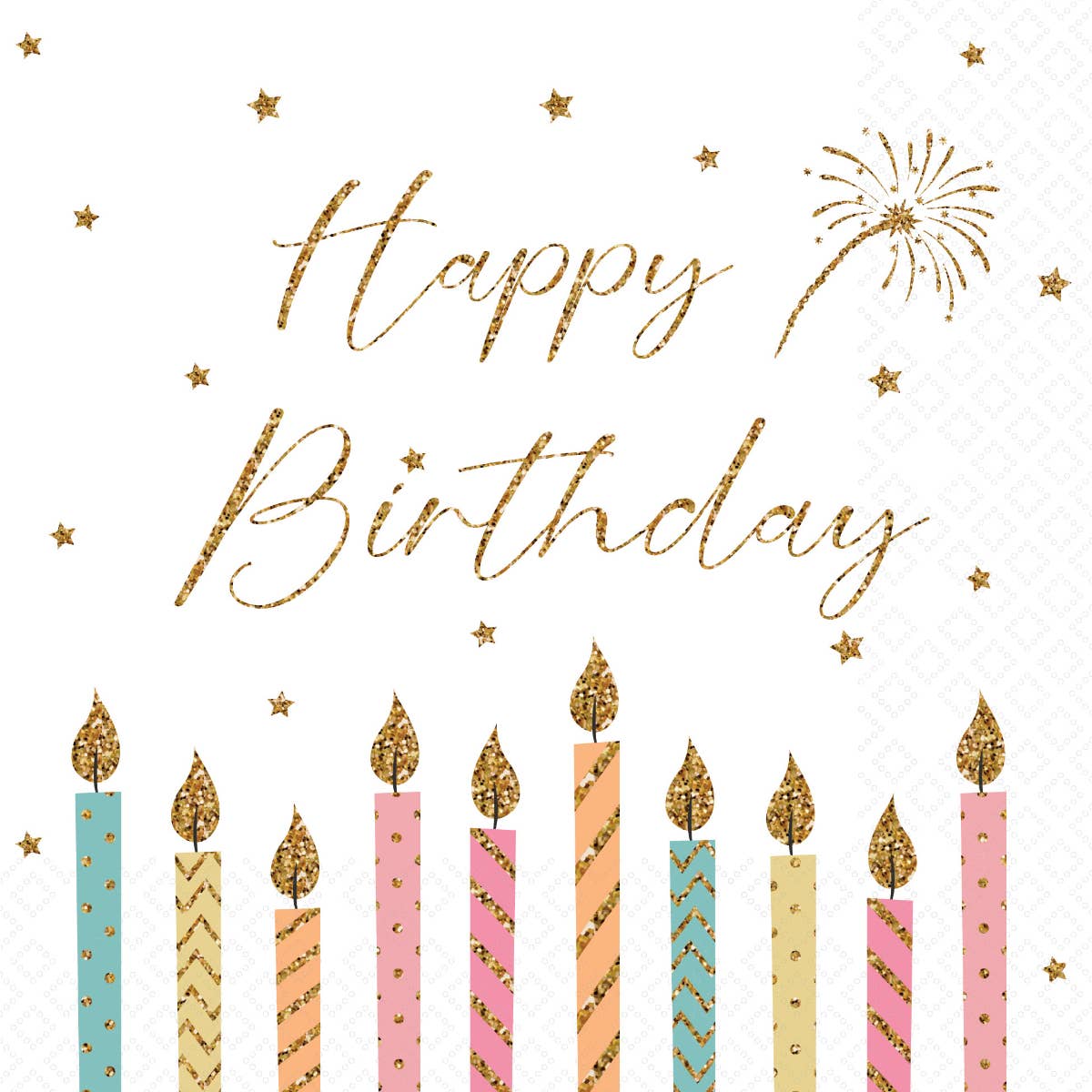 Paper Lunch Napkins Set/20 Happy Candles - La Vie Est Belle