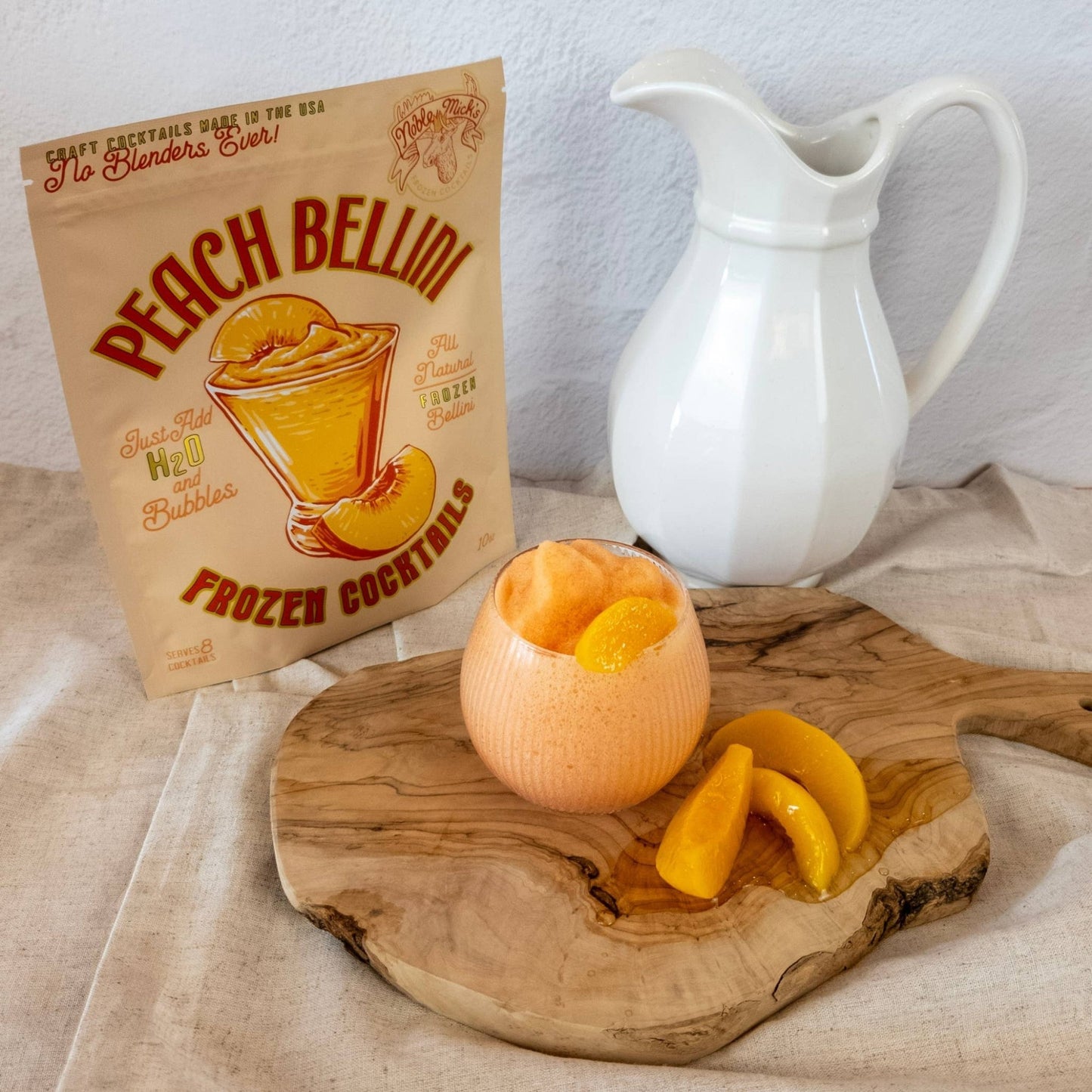 Peach Bellini Frozen Cocktail -Just add Water + Prosecco - La Vie Est Belle