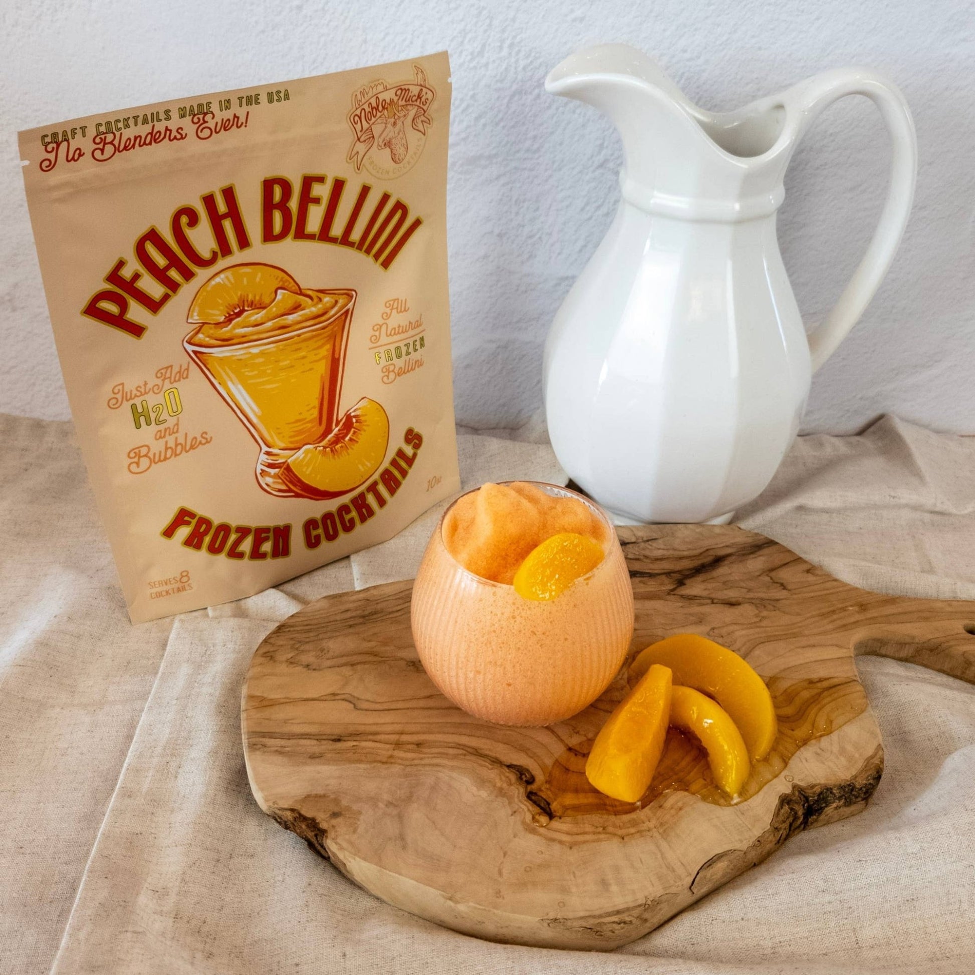 Peach Bellini Frozen Cocktail -Just add Water + Prosecco - La Vie Est Belle