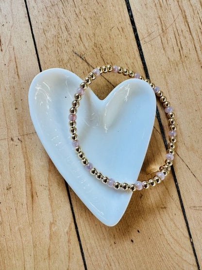 Personalized 14K Gold Filled Beaded Bracelets by Savi Rose Co - La Vie Est Belle