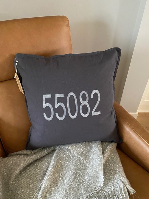 Personalized Zip Code Pillow - La Vie Est Belle