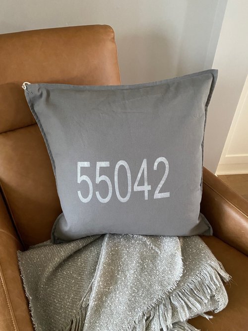 Personalized Zip Code Pillow - La Vie Est Belle