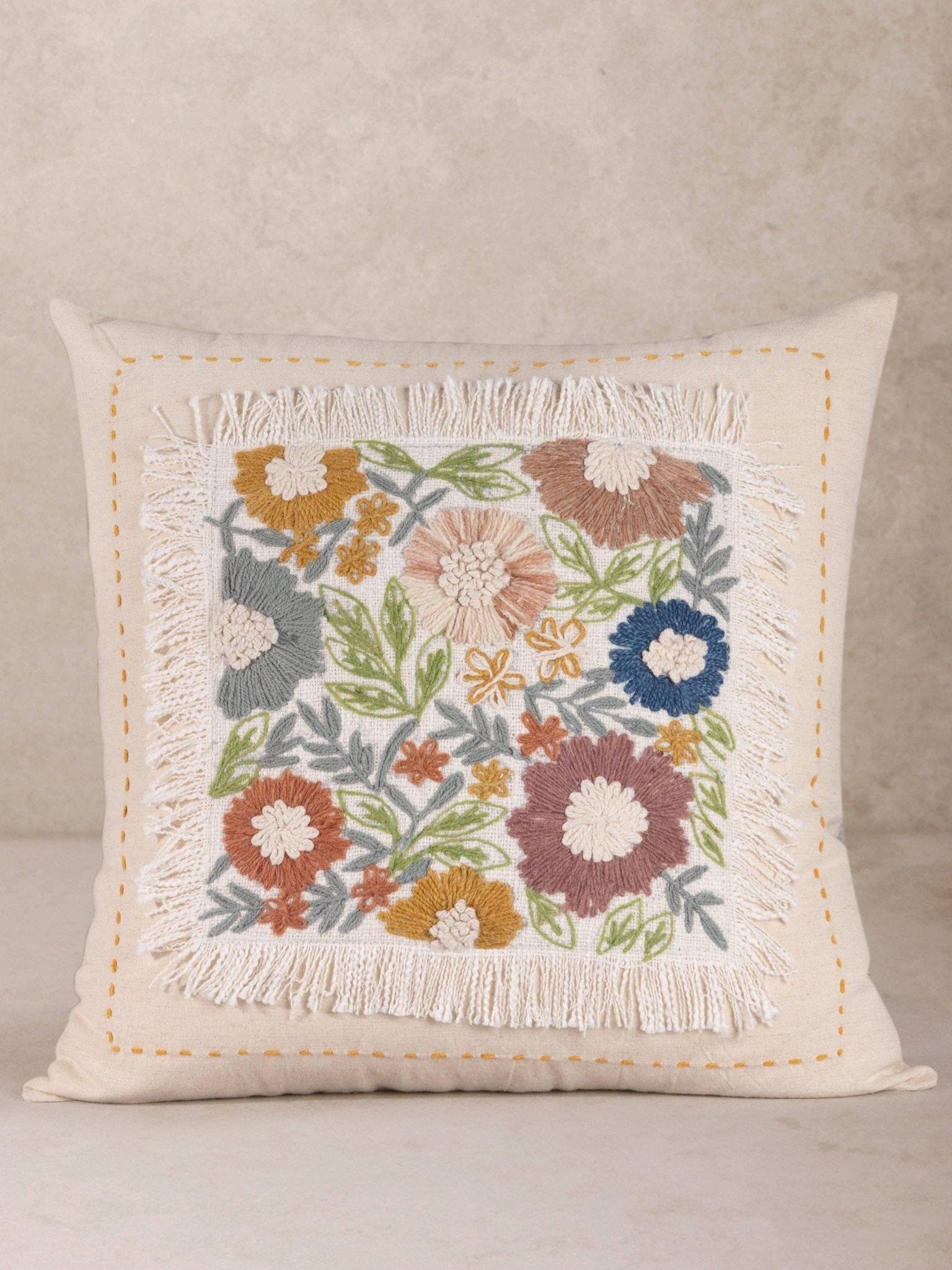 Perth Embroidered Pillow Cover – 20″×20″ - La Vie Est Belle