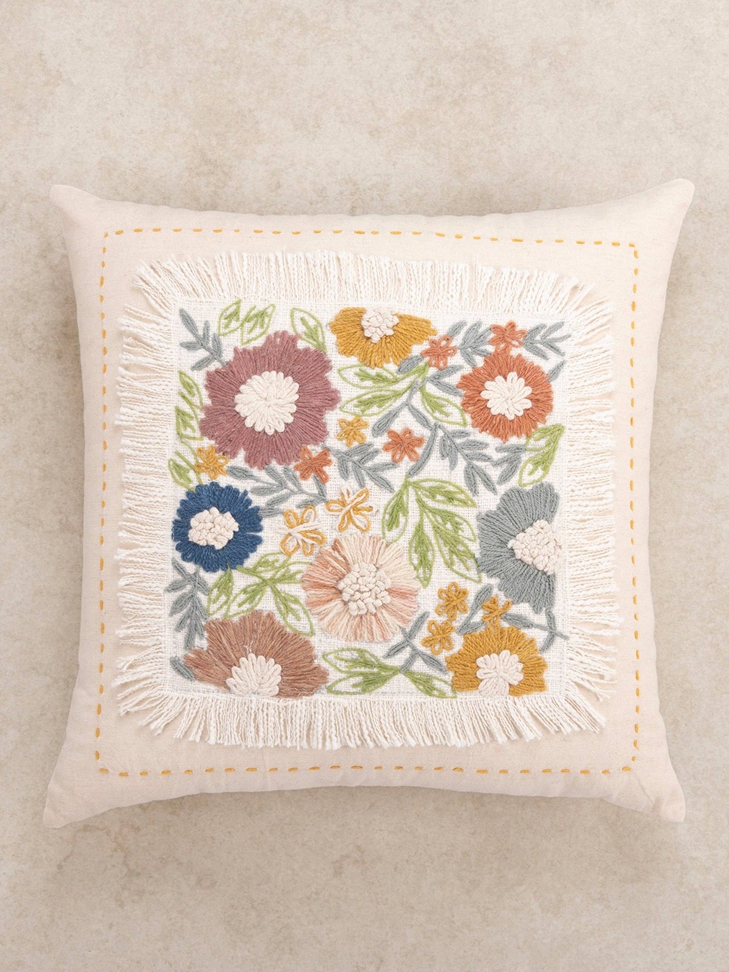 Perth Embroidered Pillow Cover – 20″×20″ - La Vie Est Belle