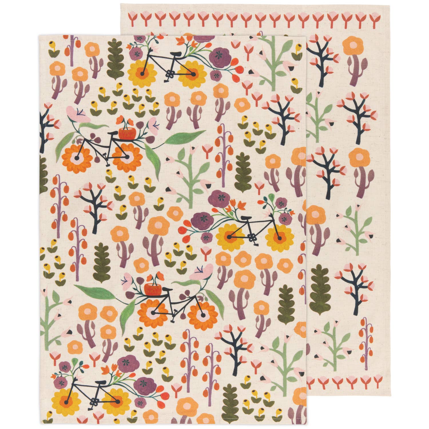 Petal Power Linen Blend Dishtowels, 2 Styles - La Vie Est Belle