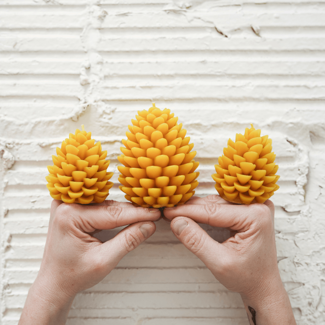 Pinecone - Handmade Beeswax Candles - La Vie Est Belle