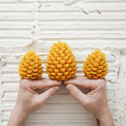 Pinecone - Handmade Beeswax Candles - La Vie Est Belle
