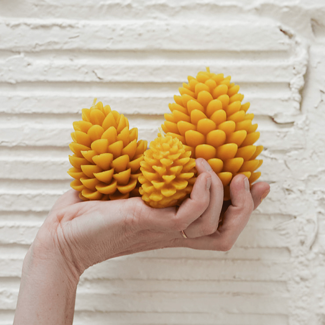 Pinecone - Handmade Beeswax Candles - La Vie Est Belle
