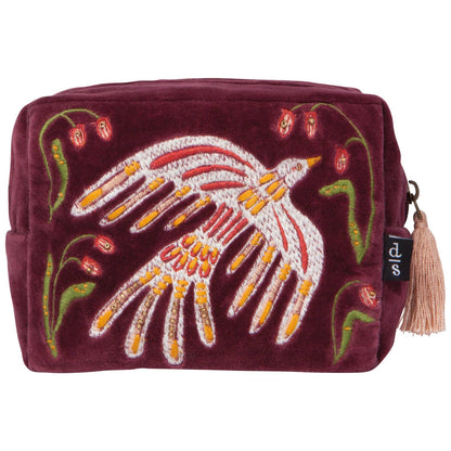 Plume Embroidered Pouch - La Vie Est Belle