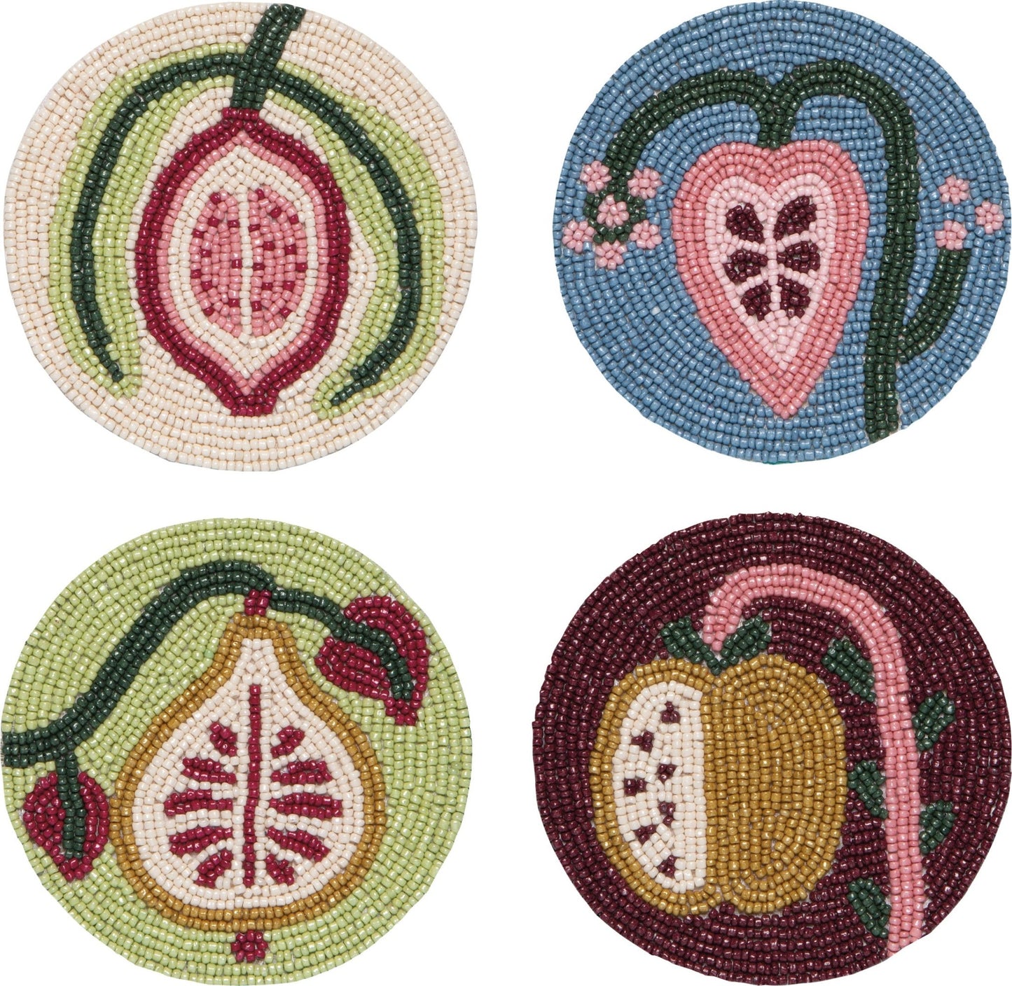 Pome Beaded Coasters - La Vie Est Belle