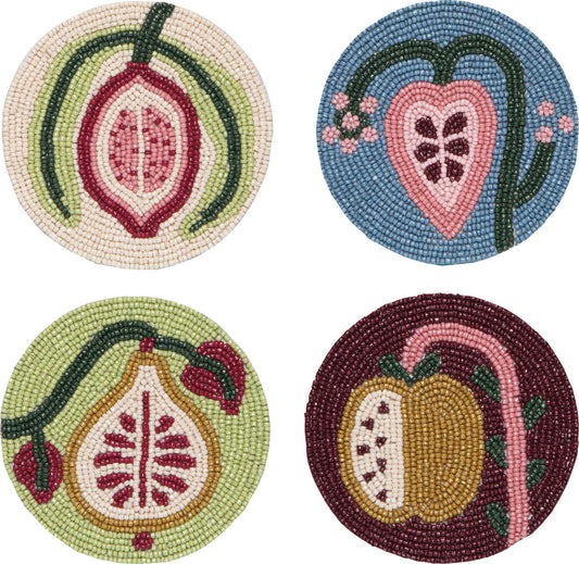 Pome Beaded Coasters - La Vie Est Belle