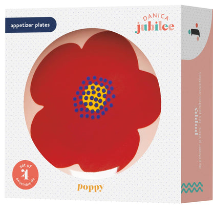 Poppy Appetizer Plates, 4 Styles - La Vie Est Belle