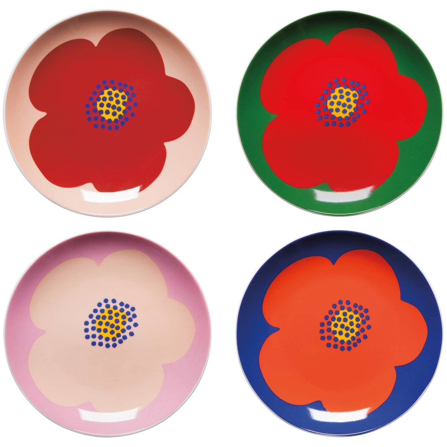 Poppy Appetizer Plates, 4 Styles - La Vie Est Belle